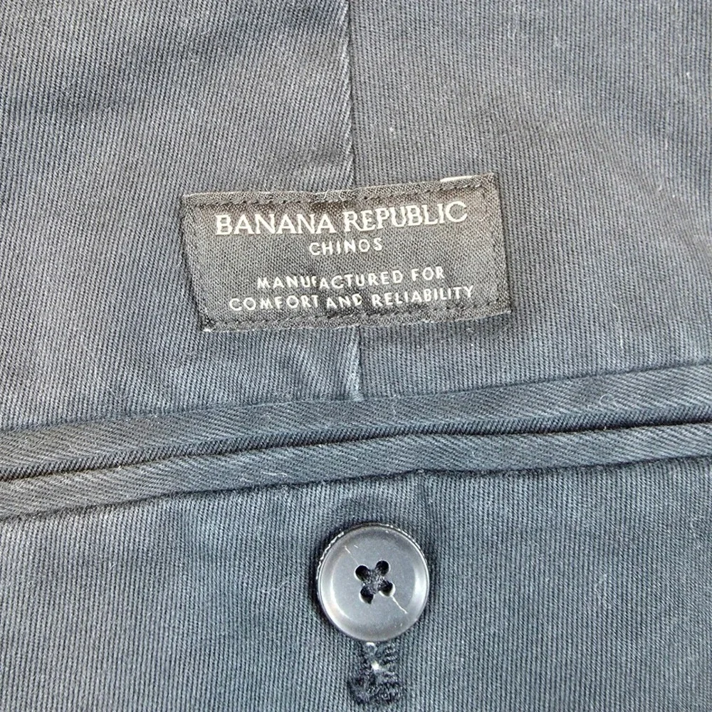Banana Republic Aiden Slim Fit Chino Pants Mens 36x30 Navy Blue Cotton Stretch